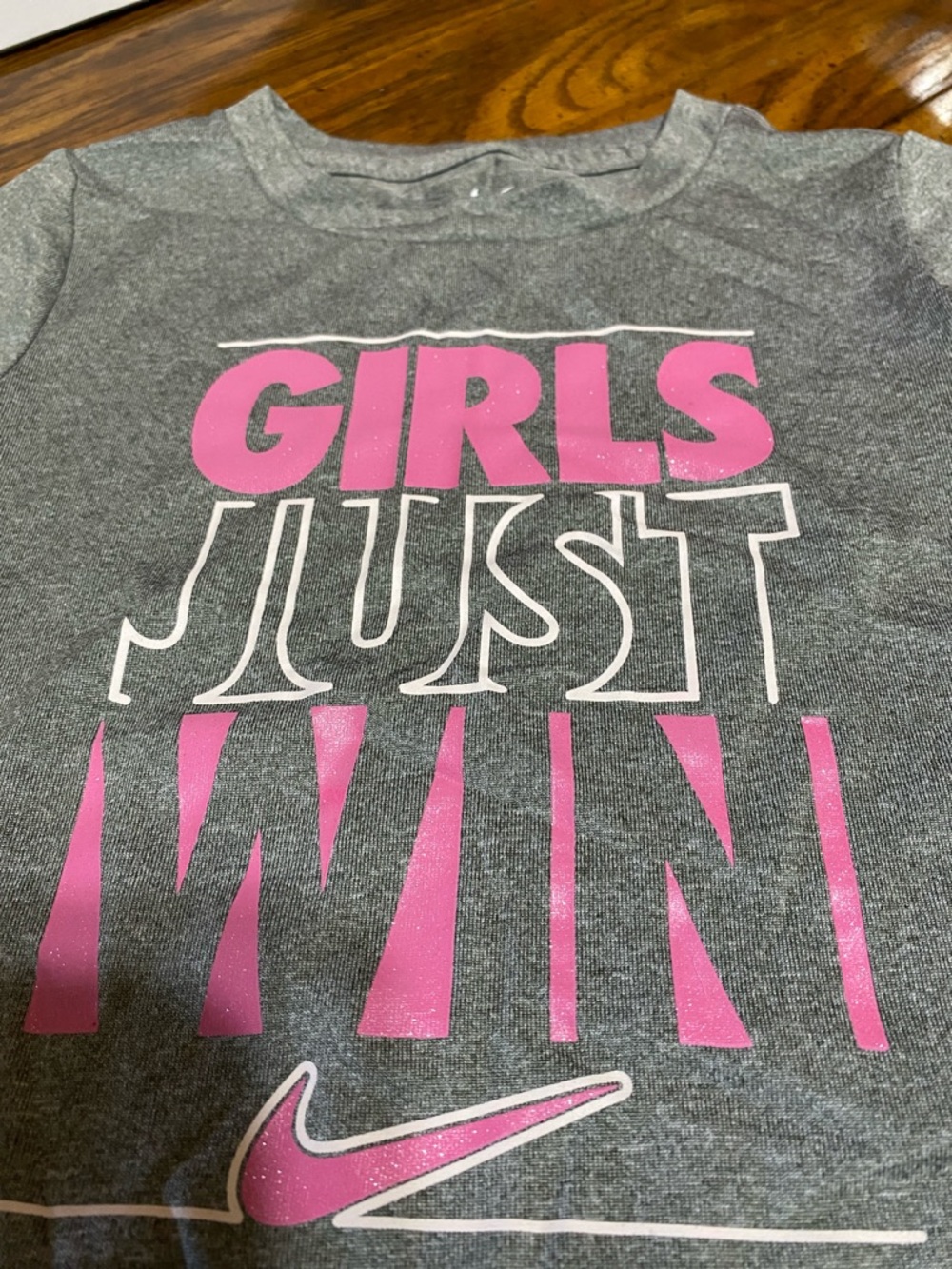 4 Nike Girls' Active Shorts & Tees Sets - Pink, Coral, Blue, Gray, Black - Picture 7 of 14